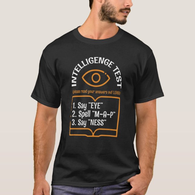 Underrättelsetest Säg att Öga M A P Ness pappa skä T Shirt (Framsida)