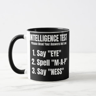 Underrättelsetest Säg Öga Karta Ness Mugg