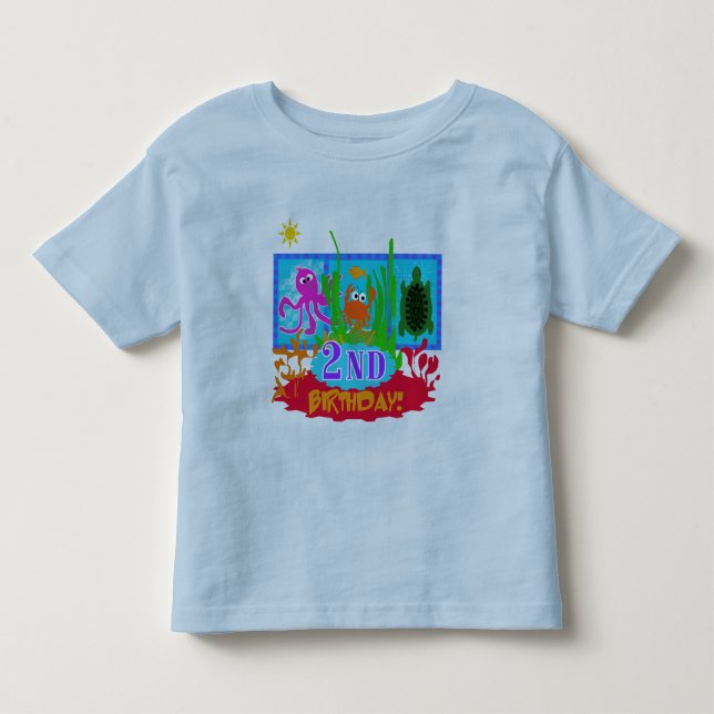 Undersea 2nd födelsedagT-tröja och gåvor Tee Shirt (Framsida)