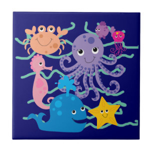 Undersea äventyr kakelplatta