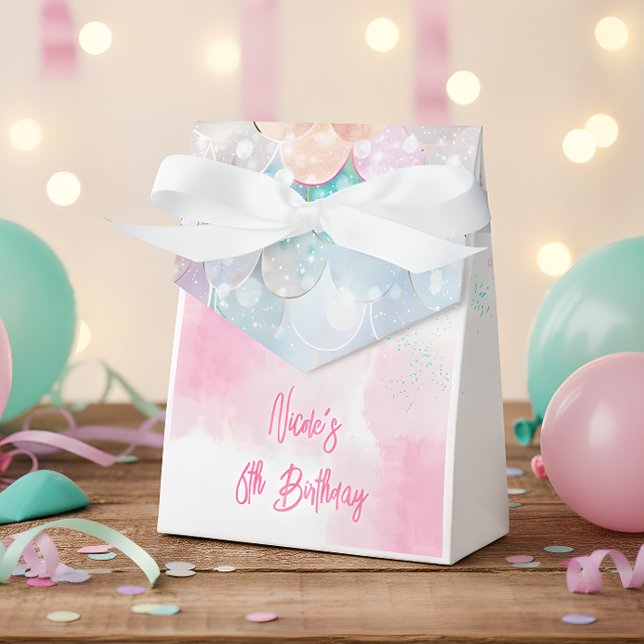 Undersea magi sjöjungfru födelsedagskalas presentaskar (Skapare uppladdad)