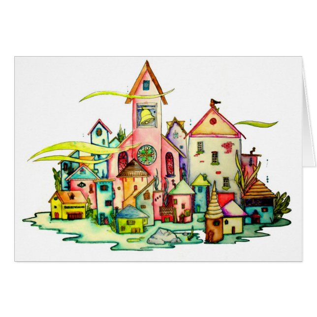 Undersea Village Hälsningskort (Framsidan Horizontal)