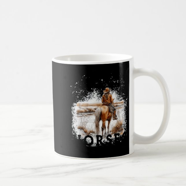Underskatt inte en gammal kvinna som rider hästar  kaffemugg (Höger)