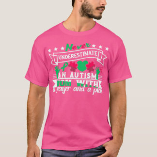 Underskatta aldrig Autism Mamma med en bön och T Shirt