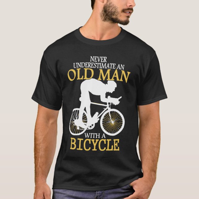 Underskatta aldrig cykelns gamla man tröja (Framsida)