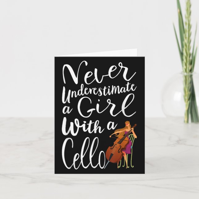Underskatta aldrig en flicka med en Cello-Coola-of Kort (Framsida)