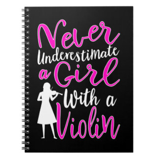 Underskatta aldrig en flicka med en violin Coola G Anteckningsbok