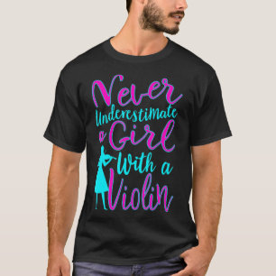 Underskatta aldrig en flicka med en violin Coola Q T Shirt