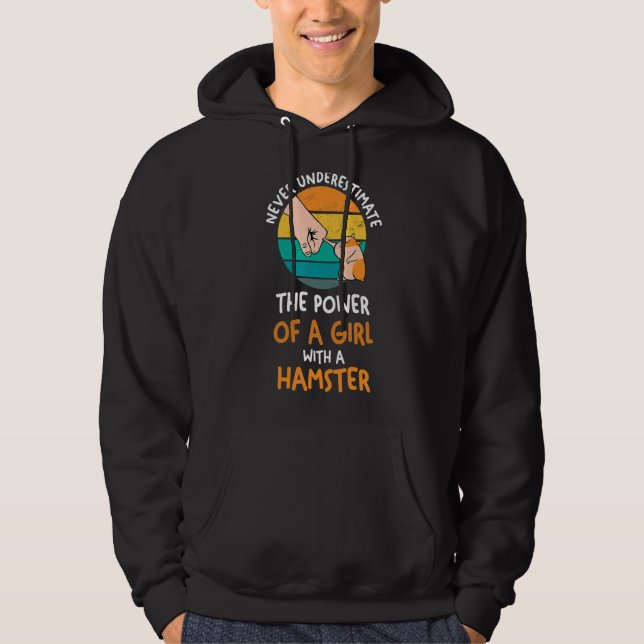 Underskatta aldrig en flicka med hamster hoodie (Framsida)