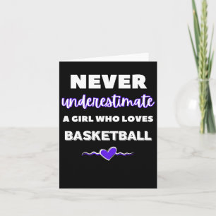 Underskatta aldrig en flicka som Kärlek Basketball Kort