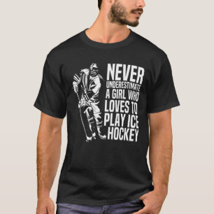 Underskatta aldrig en flicka som Kärlek för att sp T Shirt