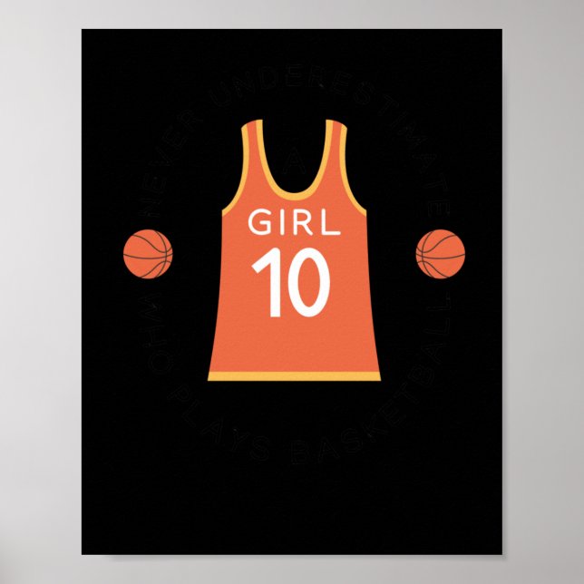 Underskatta aldrig en flicka som spelar basket 1 poster (Framsidan)