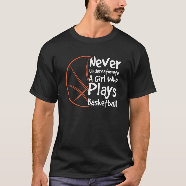 Underskatta aldrig en flicka t shirt (Framsida)