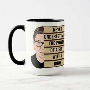 Underskatta aldrig en flickas kraft mugg