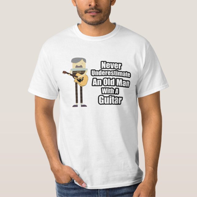 Underskatta aldrig en gamal man med en tee shirt (Framsida)
