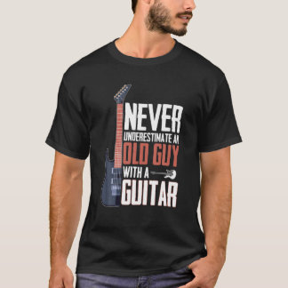 Underskatta aldrig en gammal kille med en gitarr t shirt