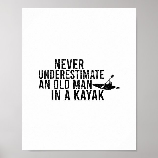Underskatta aldrig en gammal man i Kayak Poster (Framsidan)