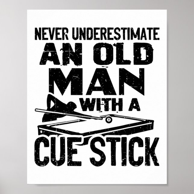 Underskatta aldrig en gammal man med en Cue Stick  Poster (Framsidan)