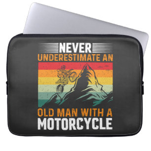 Underskatta aldrig en gammal man med en motorcykel laptop fodral