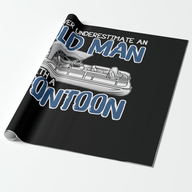 Underskatta aldrig en gammal man med en pontoon presentpapper (Utrullad)