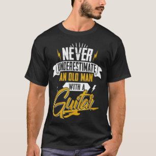 Underskatta aldrig en gammal man med gitarr 9 t shirt