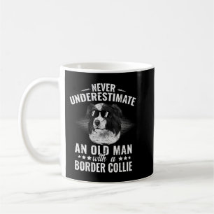 Underskatta aldrig en gammal man med Gräns Collie  Kaffemugg