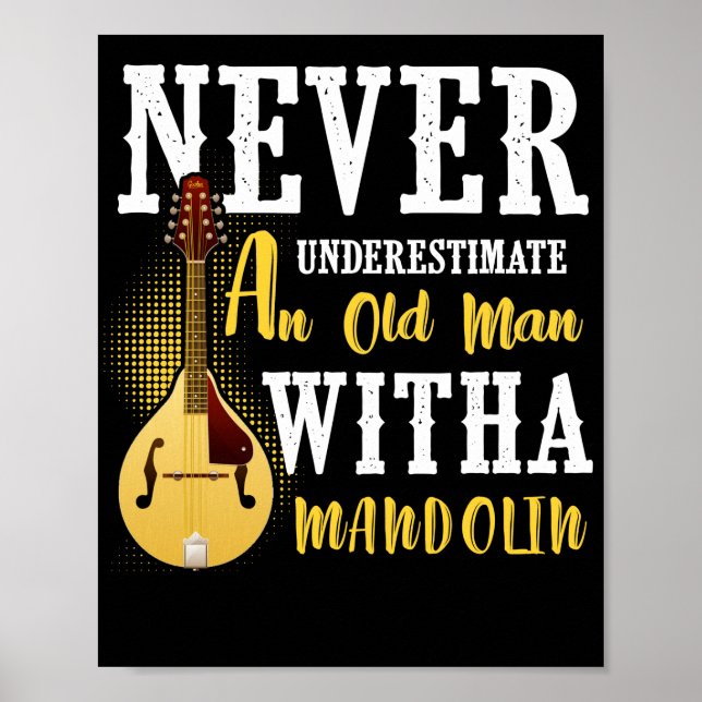Underskatta aldrig en gammal man med mandolin poster (Framsidan)