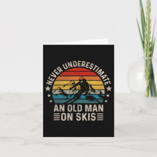 Underskatta aldrig en gammal man på Skis underskat Kort