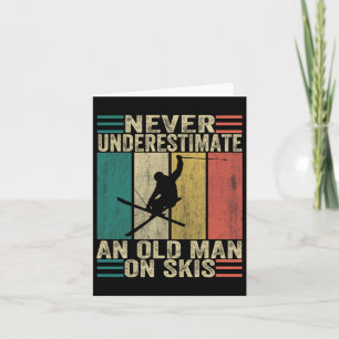 Underskatta aldrig en gammal man på Skis Vintage S Kort