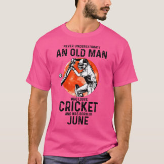 Underskatta aldrig en gammal man som Kärlek Cricke T Shirt