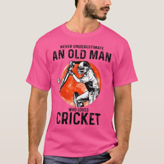 Underskatta aldrig en gammal man som Kärlek Cricke T Shirt