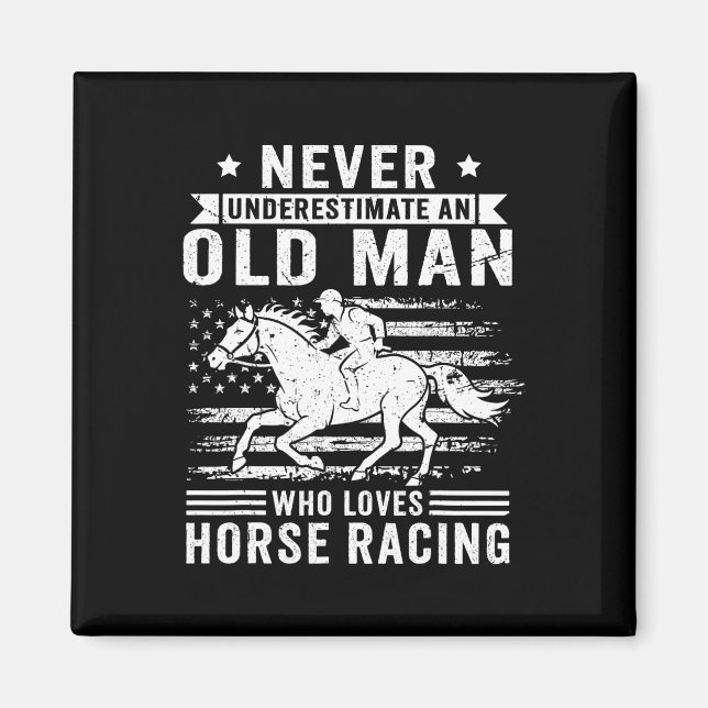 Underskatta aldrig en gammal man som Kärlek Horse  Magnet (Framsidan)
