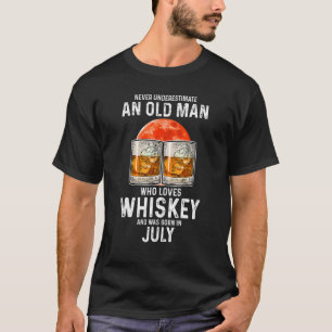 Underskatta aldrig en gammal man som Kärlek Whiske T Shirt
