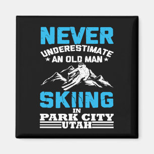 Underskatta aldrig en gammal man som skidar i Utah Magnet