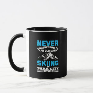 Underskatta aldrig en gammal man som skidar i Utah Mugg