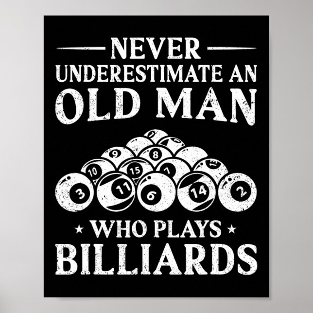 Underskatta aldrig en gammal man som spelar miljar poster (Framsidan)