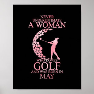Underskatta aldrig en kvinna som Kärlek Golf och Poster