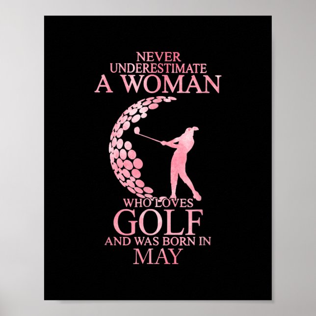 Underskatta aldrig en kvinna som Kärlek Golf och Poster (Framsidan)