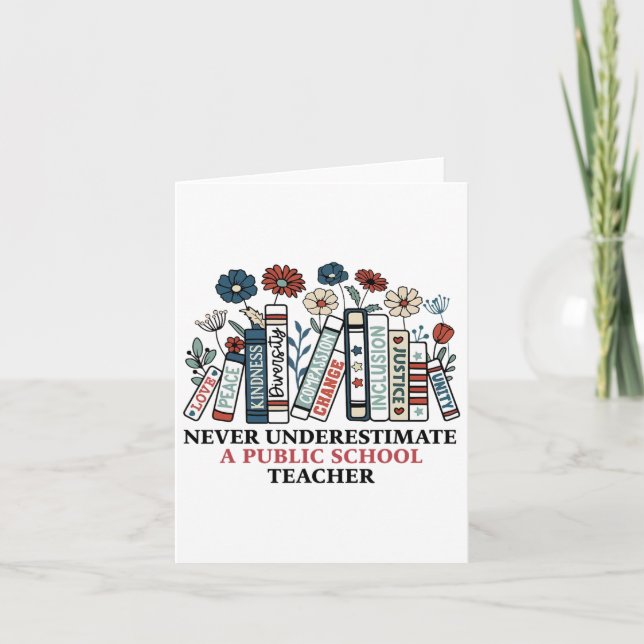 Underskatta aldrig en lärare vid den offentliga sk kort (Framsida)
