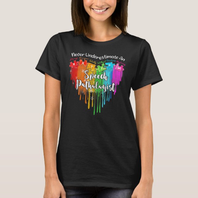 Underskatta aldrig en Tal-språkpatolog T Shirt (Framsida)