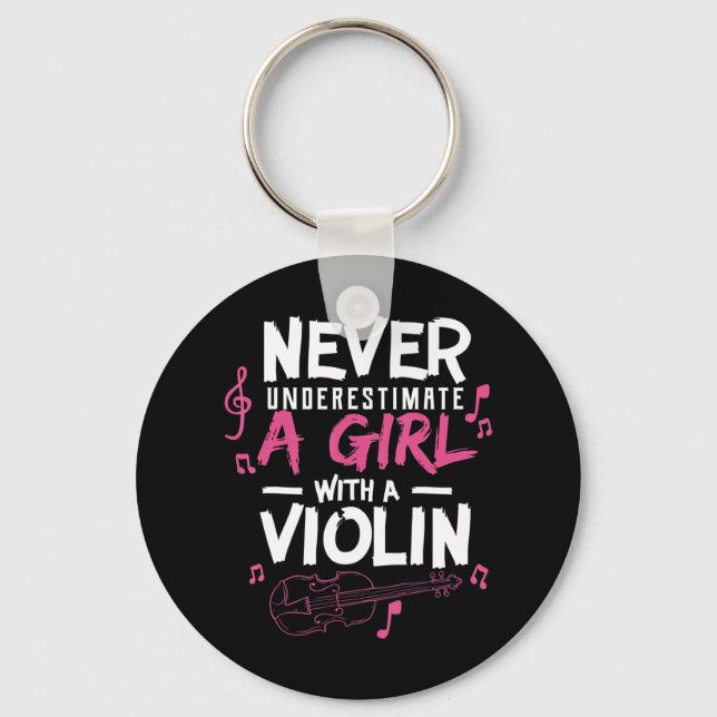 Underskatta aldrig en Violin Player Musician T Sh Nyckelring (Framsida)