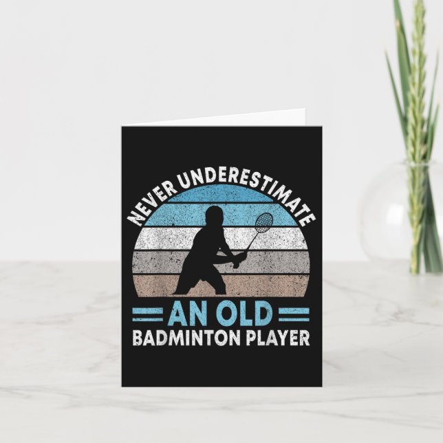 Underskatta aldrig ett gammalt badminton-spelarsky kort (Framsida)