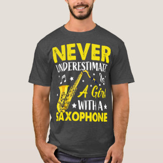 Underskatta aldrig ett L med saXOPHONE 6 T Shirt