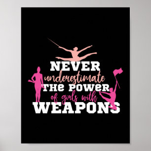 Underskatta aldrig Färg Guard mot flickvapen Poster