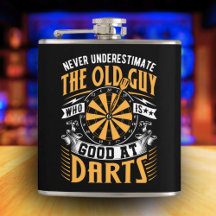 Underskatta aldrig gamla killar på Darts Flask 6 o