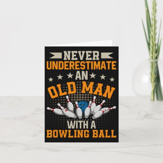 Underskatta aldrig gamle Bowling Ball Manar Bowl Kort (Framsida)