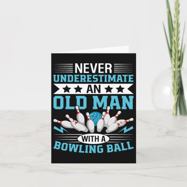 Underskatta aldrig gamle Bowling Ball Manar Bowl Kort (Framsida)