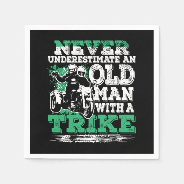 Underskatta aldrig gammal man med strejk pappersservett (Framsidan)