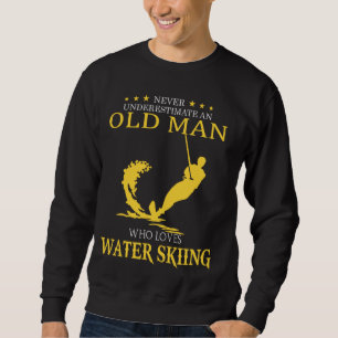 Underskatta aldrig gammal man som Kärlek Vatten Sk Lång Ärmad Tröja