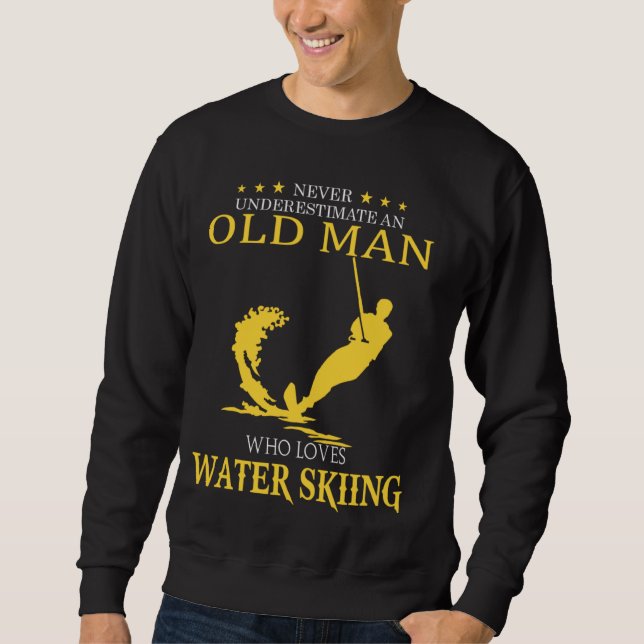 Underskatta aldrig gammal man som Kärlek Vatten Sk Lång Ärmad Tröja (Framsida)